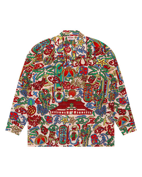 RYUKYU SIGN L/S SHIRT / CREAM