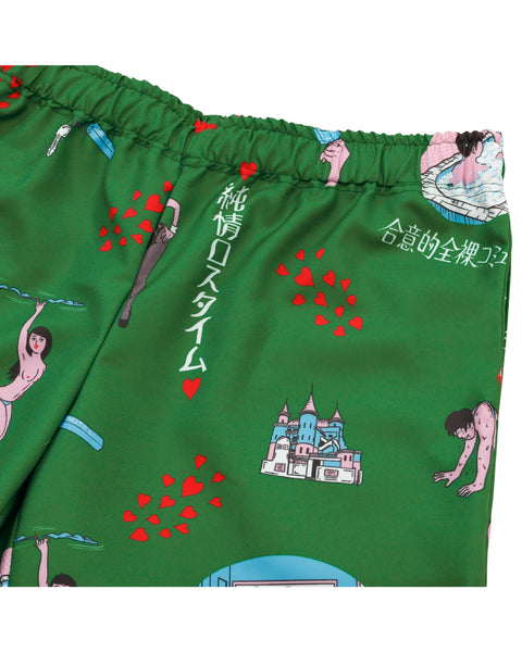 純情ロスタイム - JUNJO LOSS TIME SHORT PANTS / GREEN