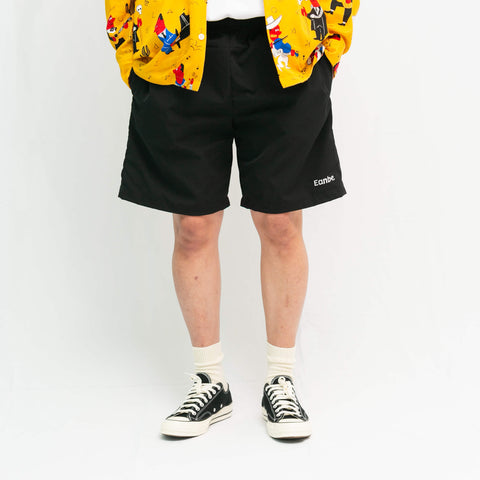 無地ショートパンツ_黒（ブラック）_着用イメージ_ショートパンツ_Eanbe