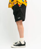 無地ショートパンツ_黒（ブラック）_着用イメージ_ショートパンツ_Eanbe