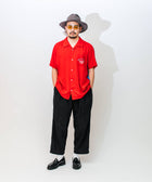 Barber柄（理容師柄）_アロハシャツ_着用イメージ_Eanbe