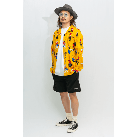 無地ショートパンツ_黒（ブラック）_着用イメージ_ショートパンツ_Eanbe