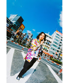 旅行柄_アロハシャツ_着用イメージ_Eanbe