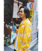 ママ柄（スナック柄）_ロングアロハシャツ_着用イメージ_Eanbe