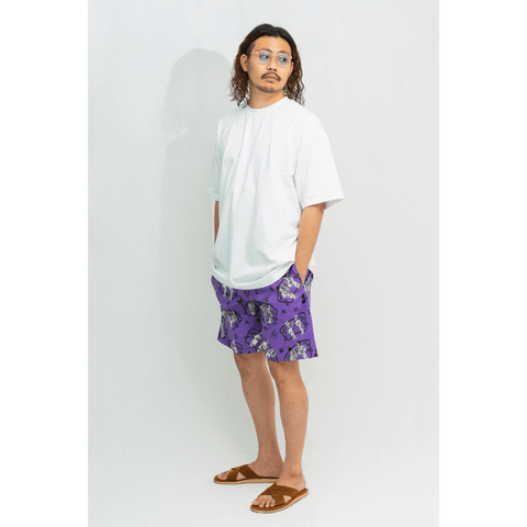 漫才柄_ショートパンツ_着用イメージ_Eanbe