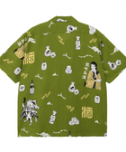 日本酒柄（酒柄）_緑（グリーン）_アロハシャツ_Eanbe