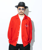 Barber柄（理容師柄）_ロングアロハシャツ_着用イメージ_Eanbe