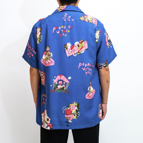 PARADISE柄（楽園柄）_着用イメージ_アロハシャツ_Eanbe