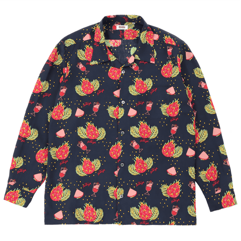 Eanbe Pitaya 長袖 アロハシャツ L PITAYA L/S SHIRT / NAVY – Eanbe