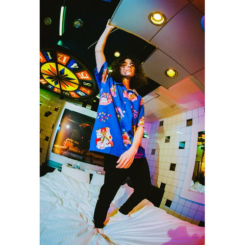 PARADISE柄（楽園柄）_着用イメージ_アロハシャツ_Eanbe